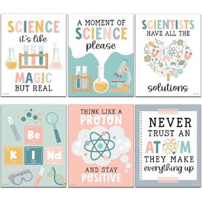 6 Boho Life Science Posters For Classroom Middle School - Middle School Science Classroom Decor, Science Classroom Must Haves, Science Decorations For Classroom, Science Decor, Biology Posters