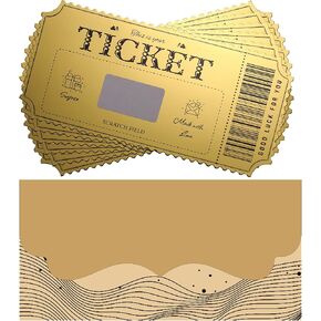 TIEFOSSI Premium Surprise Scratch Card, Ticket for Writing Your Own Special, Birthdays Christmas Holidays Weddings Anniversaries Surprise Reveal Card, Gifts for Women Men, Gold Gift Card, 6 Pack