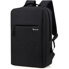 OIWAS 14 Inch Laptop Backpack Lightweight Computer Backpack for Men with USB Charging Port Clean Design Mens Laptop Backpack for Travel, Business, Casual, Black
