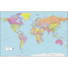 MapSherpa: World Wall Map - Extra Large - 60 x 40 inches - Front Lamination