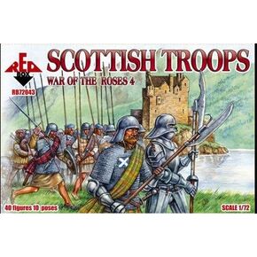 Plastic Model Figures Scottish Troops, War of The Roses 4 1/72 Red Box 72043