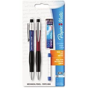 Paper Mate Products - Paper Mate - ComfortMate Ultra Pencil Starter Set, Ast Brl; 0.50 mm, Ref - Sold As 1 Set - Includes pencil with soft grip. - Easy to control hourglass barrel. - Refillable lead and eraser. - A great alternative to wood pencils. -