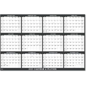 تقويم حائط 2025 - تقويم حائط سنوي 2025، يناير 2025 - ديسمبر 2025، 34.8 بوصة × 22.8 بوصة، تقويم كبير 2025، تقويم 12 شهرًا مع 8 ملصقات مستديرة، ورق سميك، أفقي، مسطح، سهل الاستخدام in Kuwait