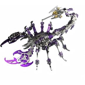 3D Metal Puzzles for Adults, Scorpion 3D Metal Model Kits for Adults/Teens, 454PCS Mechanical Assembly Models 3D Metal Puzzle Ornaments (Gold)