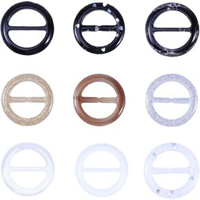 6Pcs Random Color 3CM Round Resin T Shirt Clips Clasps Plastic Tee Shirt Ties Rings Scarf Slides Clothing Buckles Neckerchief Clasps for Women Girls Sewing Notions and Supplies Fasteners Buckles
