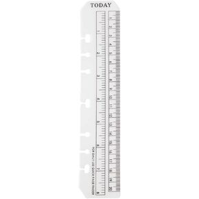 2Pcs Clear Plastic Page Marker Pouch Pagefinder Measuring Ruler for/Size 6-Hole Binder Notebook for Students, A5,Measuring Tools Set Bookmarks Book Covers and Book Accessories