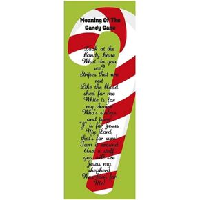 Meaning of The Candy Cane Christmas Bookmarks for Kids Bulk (100 Count)