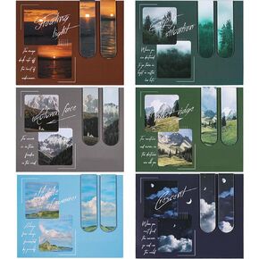 Magnetic Bookmarks Magnet Page Markers, 12 PCS Magnetic Page Clip for Students Teachers, Fun Book Marks for Reading (QS239)
