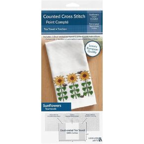Cross Stitch Towel Kit Sunflowers