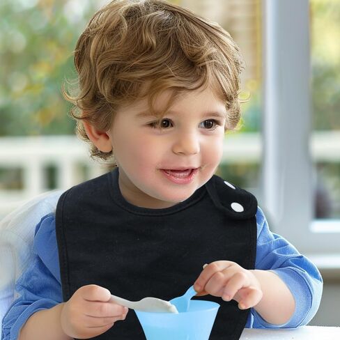 8 Pack Baby Bibs Unisex Adjustable with Snaps Ultra Soft Absorbent Drooling Teething for Boys and Girls in Saudi Arabia
