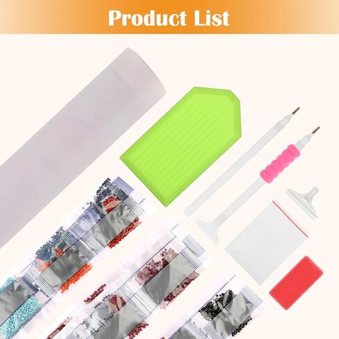 MXJSUA Tiger Diamond Painting Kits for Adults, Animal Diamond Gem Art Painting for Beginners, Diamond Picture with Full Round Drill Dots Craft Set Gift, 12 * 16 Inch in Kuwait