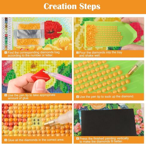 MXJSUA Tiger Diamond Painting Kits for Adults, Animal Diamond Gem Art Painting for Beginners, Diamond Picture with Full Round Drill Dots Craft Set Gift, 12 * 16 Inch in Kuwait