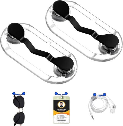 Magnetic Eyeglass Holder, 2 Pcs Magnet Pin, Lightweight Name Tag and Pins for Clothes Shirt Magnetic Reading Glasses Holder Name tag Badge Holder Sunglass Holder ID Badge(Black) in Saudi Arabia