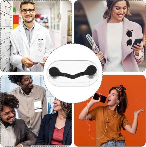 Magnetic Eyeglass Holder, 2 Pcs Magnet Pin, Lightweight Name Tag and Pins for Clothes Shirt Magnetic Reading Glasses Holder Name tag Badge Holder Sunglass Holder ID Badge(Black) in Saudi Arabia