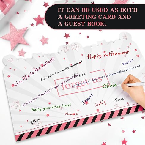 Extra Large Retirement Greeting Card for Men Women, Retirement Party Decoration Farewell Party Supplies (Gold) in Saudi Arabia