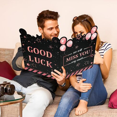 Extra Large Retirement Greeting Card for Men Women, Retirement Party Decoration Farewell Party Supplies (Gold) in Saudi Arabia