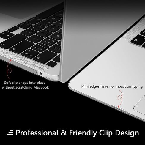 DONGKE Ultra Slim Hard Shell Case for MacBook Pro 13 inch M2/M1 A2338 A2289 A2251 with Touch Bar & Touch ID [2024 2023-2020 Released] - Protective Cover [Sturdy Shockproof] [Matte Clear] in Kuwait