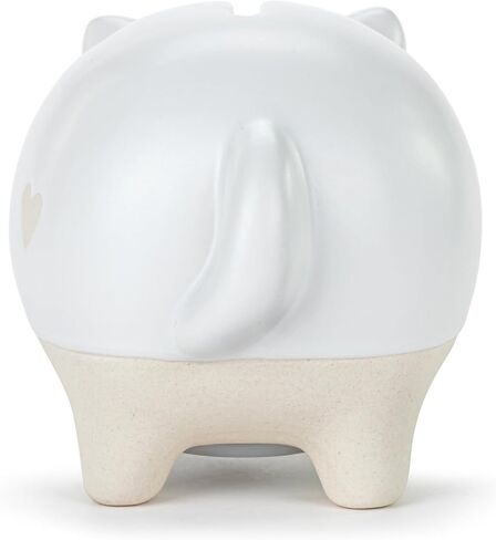 DEMDACO 5004820134 Clever Little Saver Classic White and Tan 4 x 3.5 Inch Stoneware Piggy Savings Money Coin Bank Fox in Kuwait