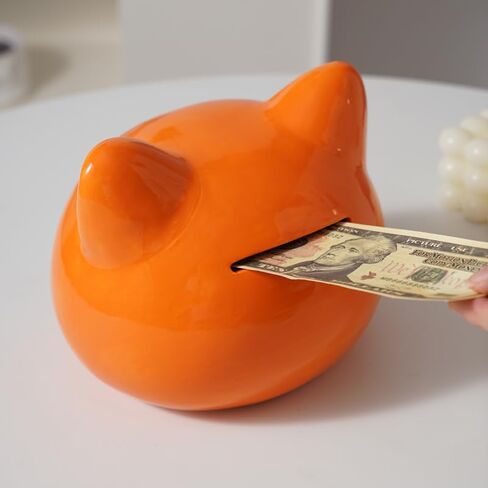 Red Panda Ceramic Piggy Bank for Adults Must Break to Open,Kids Piggy Bank for Boys,Alcancias De Dinero para Adultos Niños,Girls Money Saving Box Jar,Coin Bank,Piggy Bank for Kids in Saudi Arabia