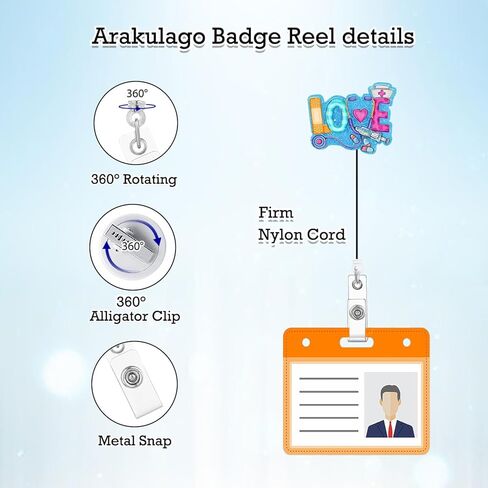 Pump It up Heart Badge Reel Retractable Cardiac Cardiology Badge Holder with ID Clip Accessories Cute Nurse RN CNA Name Badge Clip Medical Hospital Holiday Red Acrylic ID Name Card CL11IL in Kuwait