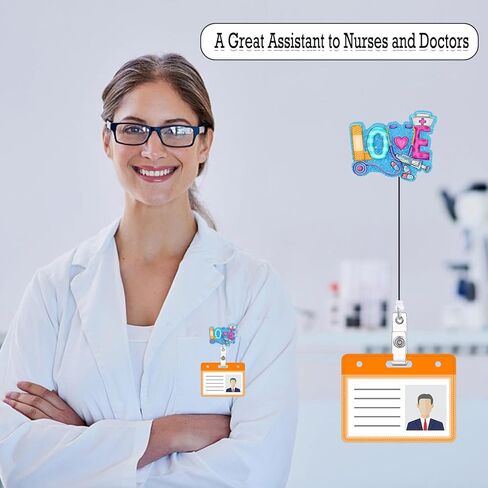 Pump It up Heart Badge Reel Retractable Cardiac Cardiology Badge Holder with ID Clip Accessories Cute Nurse RN CNA Name Badge Clip Medical Hospital Holiday Red Acrylic ID Name Card CL11IL in Kuwait