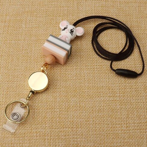 Teacher Lanyards for ID Badges and Keys, Super Cute Silicone Beaded Lanyard Retractable for Women, Teacher Appreciation Gift in Kuwait