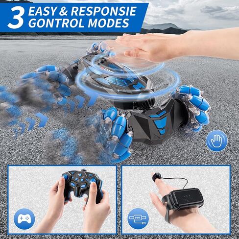 Gesture Sensing RC Stunt Car Toys for Boys and Girls Aged 6-12, for Kids.2.4Ghz Hand Controlled RC Twist Cars .4WD Remote Control car in Saudi Arabia