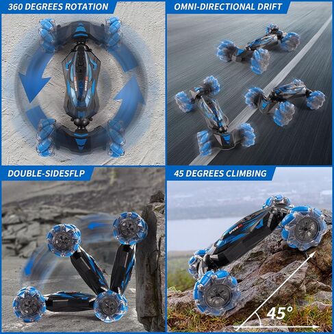 Gesture Sensing RC Stunt Car Toys for Boys and Girls Aged 6-12, for Kids.2.4Ghz Hand Controlled RC Twist Cars .4WD Remote Control car in Saudi Arabia