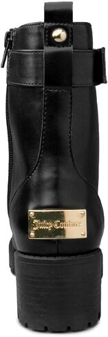Juicy Couture Women's Lace Up Lug Sole Hiker Booties with Faux Fur Cuff, Winter Fashion Ankle Boots, Outdoor Hiking Shoes in Saudi Arabia