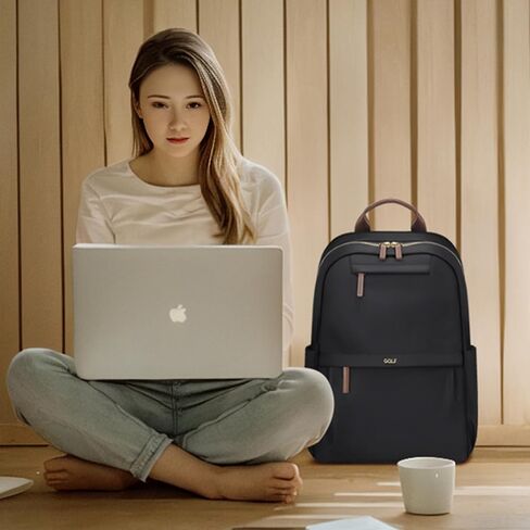 GOLF SUPAGS Laptop Backpack for Women Work Travel Backpacks Computer Bag Casual Daypack Fits 14 Inch Notebook (Black) in Saudi Arabia