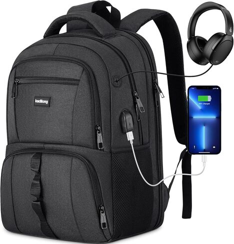 Laptop Backpack for Men Women,College School Bookbags Computer Bag Gift for Teenage Boys Girls,Business Travel Back Pack Anti Theft with USB Charging Port Fits 15.6 Inch Notebook,Water Resistant in Kuwait