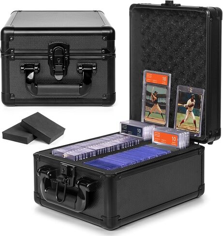 Graded Card Storage Box, PSA Slab Case Holder for Graded Cards, Top Loaders Trading Card Storage Hard Case for Sports Card, Top Loaders, One Touch, Game Cards (2 Row) in Saudi Arabia