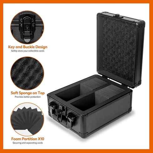Graded Card Storage Box, PSA Slab Case Holder for Graded Cards, Top Loaders Trading Card Storage Hard Case for Sports Card, Top Loaders, One Touch, Game Cards (2 Row) in Saudi Arabia