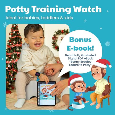Potty Training Watch for Kids V2 – A Water Resistant Potty Reminder Device for Boys & Girls to Train Your Toddler with Fun/Musical & Vibration Interval Reminder with Potty Training eBook (Trains) in Kuwait
