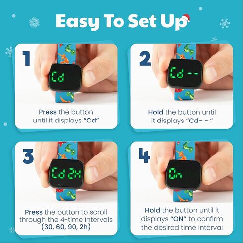 Potty Training Watch for Kids V2 – A Water Resistant Potty Reminder Device for Boys & Girls to Train Your Toddler with Fun/Musical & Vibration Interval Reminder with Potty Training eBook (Trains) in Kuwait