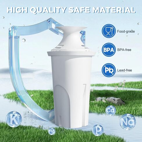 Water Filter Replacement for Brita Water Pitchers and Dispensers, Classic 35557, OB03, Mavea 107007, Reduce Chlorine and Bad Taste, BPA free, Pack of 6 in Saudi Arabia