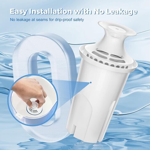 Water Filter Replacement for Brita Water Pitchers and Dispensers, Classic 35557, OB03, Mavea 107007, Reduce Chlorine and Bad Taste, BPA free, Pack of 6 in Saudi Arabia