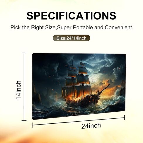 MTG Playmat TCG Playmat PTCG Playmat DND Playmat-Includes Storage Tube and 7 Dice-Experience Top-Tier Quality and Edge-Locking Design–Waterproof and Non-Slip Gaming Mat! (Style4) in Saudi Arabia