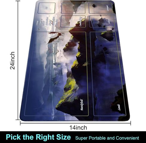 MTG Playmat TCG Playmat PTCG Playmat DND Playmat-Includes Storage Tube and 7 Dice-Experience Top-Tier Quality and Edge-Locking Design–Waterproof and Non-Slip Gaming Mat! (Style4) in Saudi Arabia