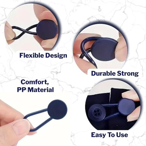 5 Pcs Flexible Button Pant Extenders Jeans Trousers Skirt Extenders Adjustable Waist Extenders for Men and Women Silicone Extender No-Sew Assorted Colors 1 White, 1 Beige, 1 Grey, 1 Black, 1 Navy in Kuwait
