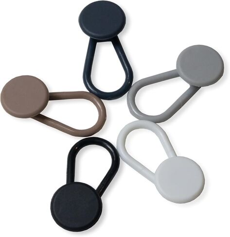 5 Pcs Flexible Button Pant Extenders Jeans Trousers Skirt Extenders Adjustable Waist Extenders for Men and Women Silicone Extender No-Sew Assorted Colors 1 White, 1 Beige, 1 Grey, 1 Black, 1 Navy in Kuwait