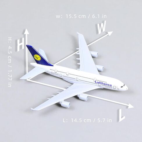 1/400 A380 نموذج طائرة غريمان دييكاست مجموعات نماذج الطائرات المعدنية - نموذج طائرة هوائية A380 مع حامل (5.7 بوصة طول) لهدية طائرات الطيران، ديكورات عرض سطح المكتب in Kuwait