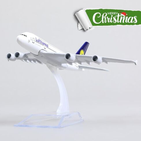 1/400 A380 نموذج طائرة غريمان دييكاست مجموعات نماذج الطائرات المعدنية - نموذج طائرة هوائية A380 مع حامل (5.7 بوصة طول) لهدية طائرات الطيران، ديكورات عرض سطح المكتب in Kuwait
