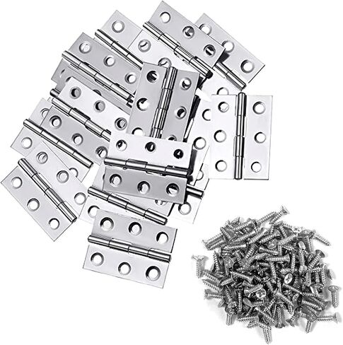 Stainless Steel 3 Inch Folding Butt Hinges for Furniture Door Window Case Lid and Wooden Box Chest, Pack of 4 in Saudi Arabia