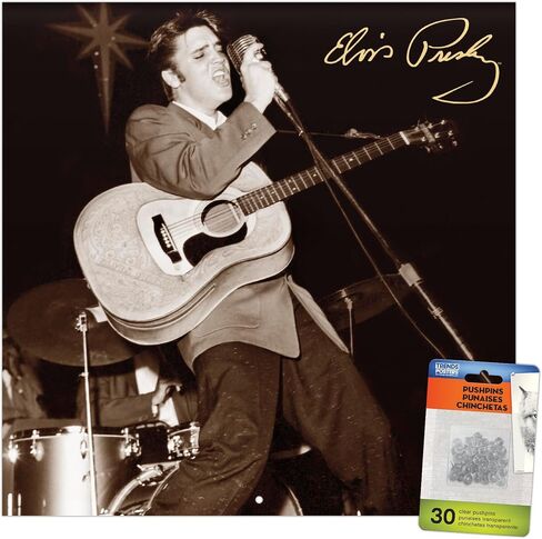 2025 Elvis Presley Wall Calendar & Push Pins in Saudi Arabia