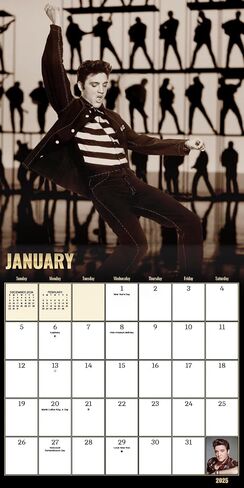 2025 Elvis Presley Wall Calendar & Push Pins in Saudi Arabia