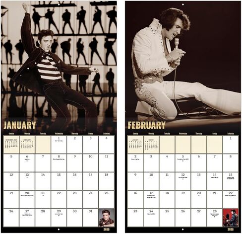 2025 Elvis Presley Wall Calendar & Push Pins in Saudi Arabia