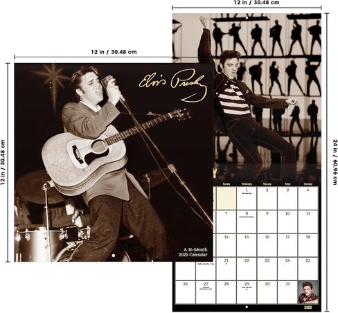 2025 Elvis Presley Wall Calendar & Push Pins in Saudi Arabia