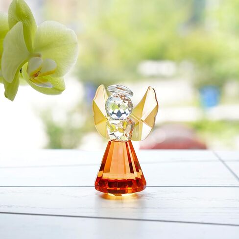 HDCRYSTALGIFTS كريستال جارديان الملاك تمثال فن الزجاج تماثيل الملاك هدايا للنساء طاولة المنزل وزن الورق الديكور زخرفة تحصيل، واضح in Kuwait