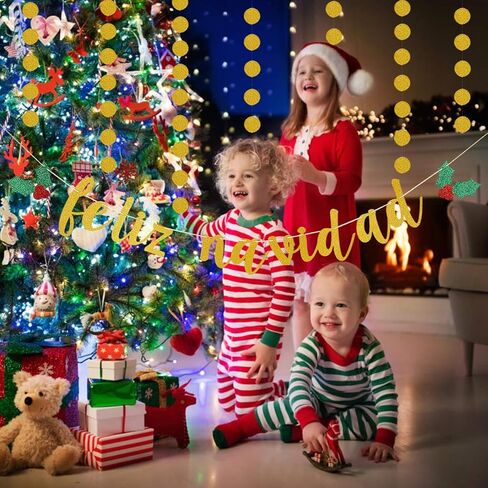 لافتة عيد الميلاد الإسبانية الذهبية اللامعة من Feliz Navidad لزينة عيد الميلاد الإسبانية من Feliz Navidad وديكورات عيد الميلاد الإسبانية وديكور عطلة عيد الميلاد in Kuwait